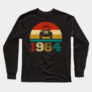 Vintage Jeep 1964 Birthday Jeep Gift Long Sleeve T-Shirt